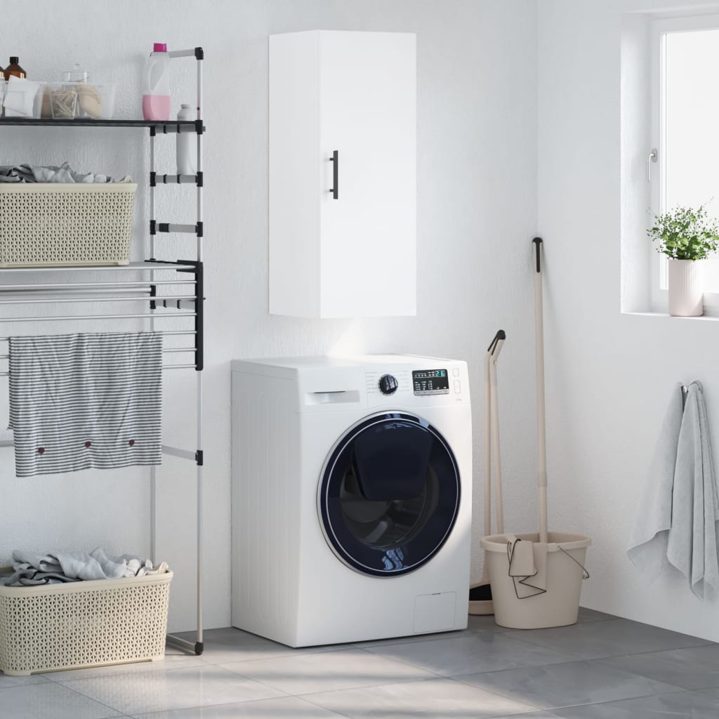 Dulap montat pe perete, alb, 34,5x34x90 cm GartenMobel Dekor