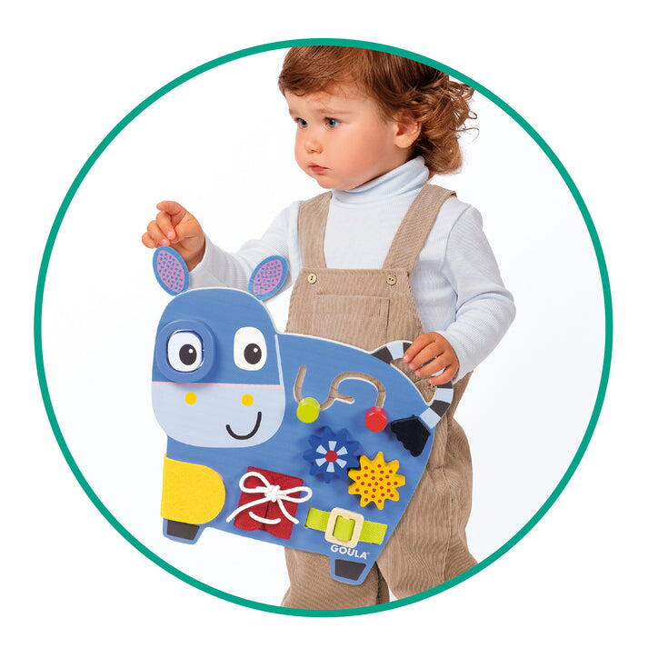Centru de activitati din lemn - Magarus vesel PlayLearn Toys
