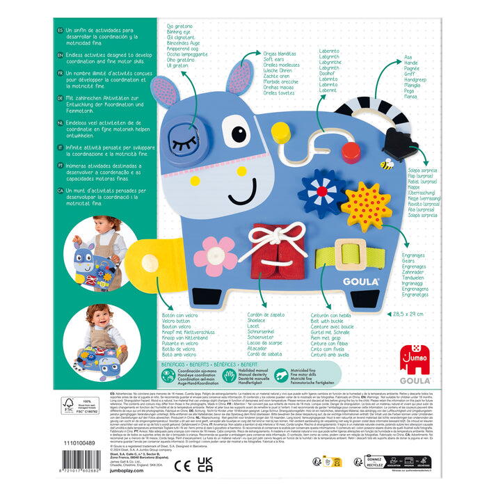 Centru de activitati din lemn - Magarus vesel PlayLearn Toys