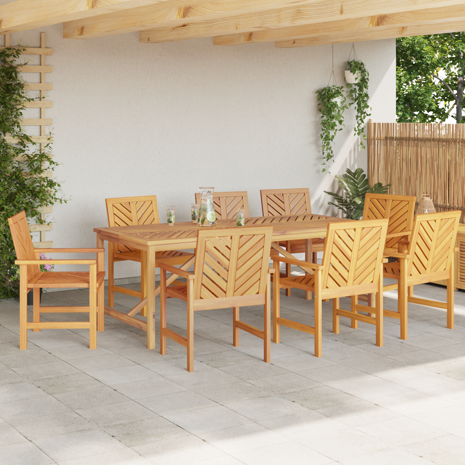 Set de masă pentru grădină 8 pcs Maro Standard GartenMobel Dekor