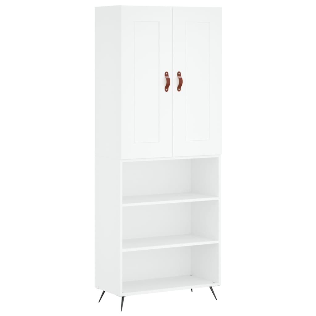 Dulap înalt, alb, 69,5x34x180 cm, lemn compozit GartenMobel Dekor