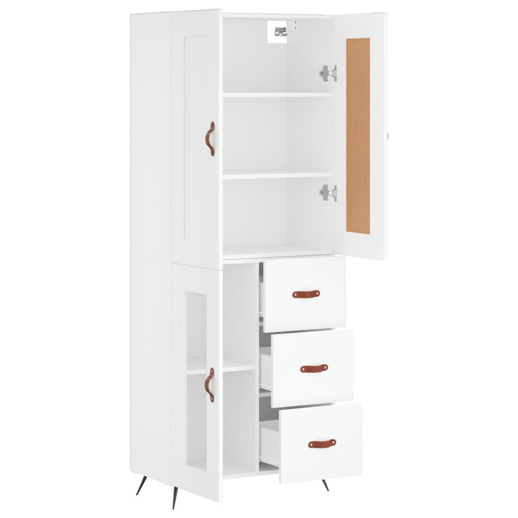 Dulap înalt, alb, 69,5x34x180 cm, lemn compozit GartenMobel Dekor