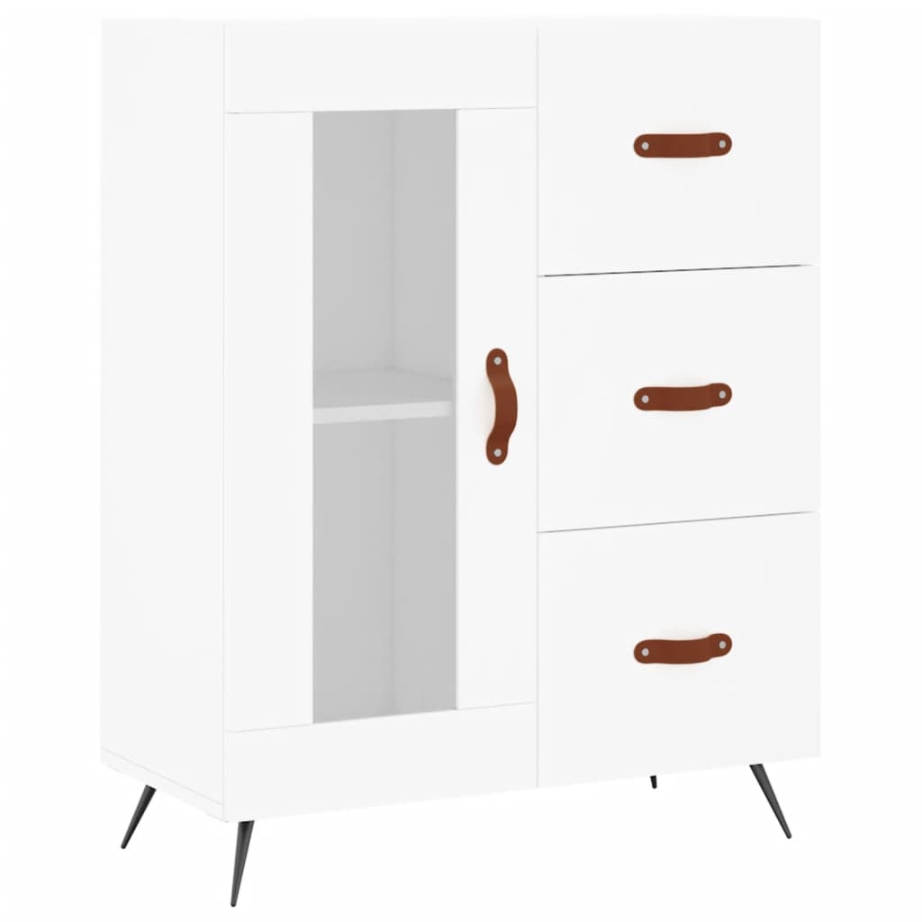 Dulap înalt, alb, 69,5x34x180 cm, lemn compozit GartenMobel Dekor