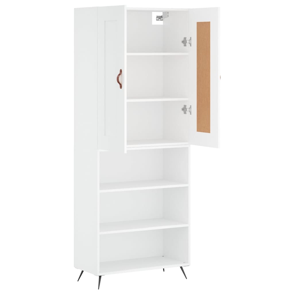 Dulap înalt, alb, 69,5x34x180 cm, lemn compozit GartenMobel Dekor