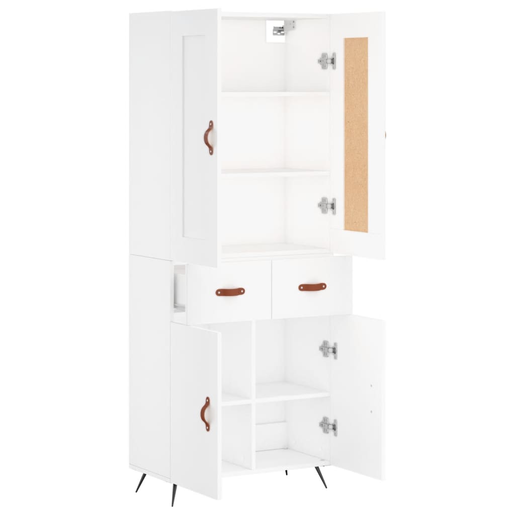 Dulap înalt, alb, 69,5x34x180 cm, lemn compozit GartenMobel Dekor