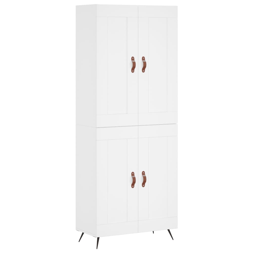 Dulap înalt, alb, 69,5x34x180 cm, lemn compozit GartenMobel Dekor