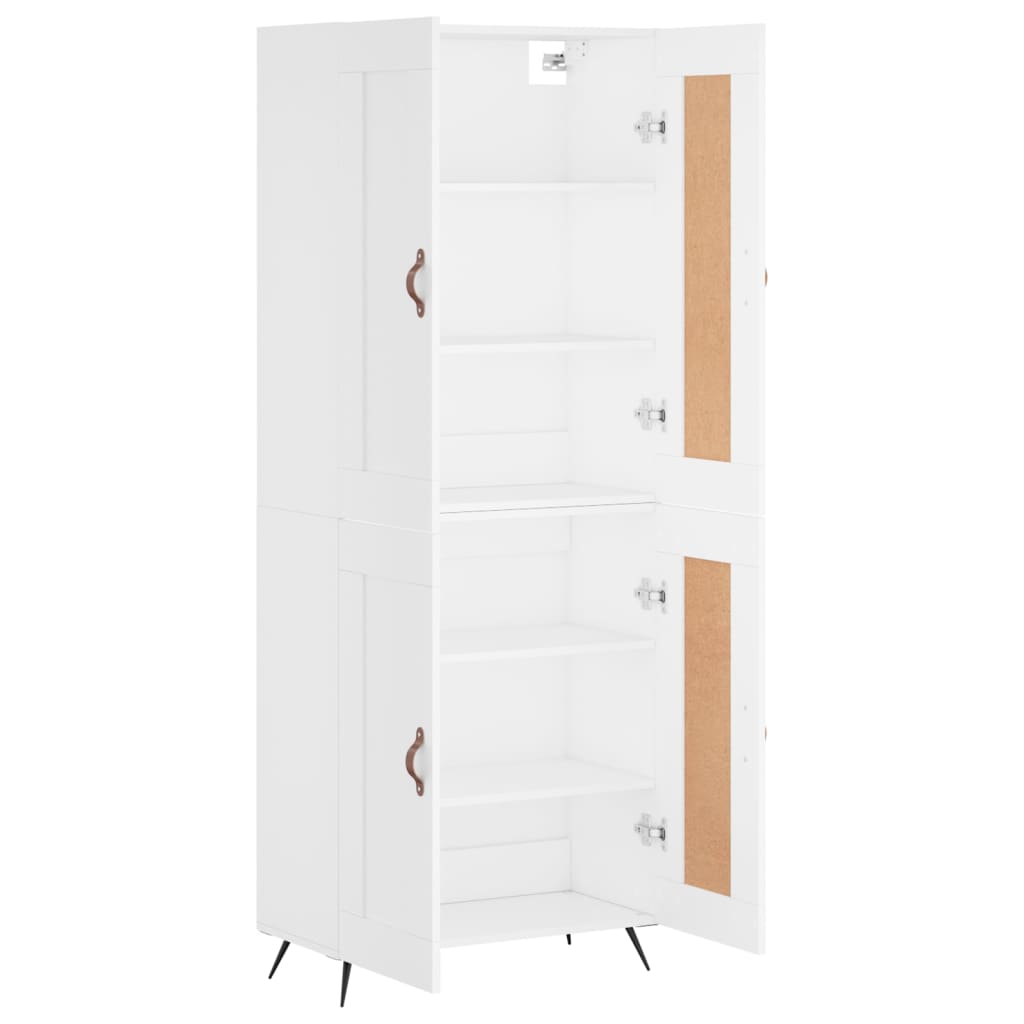 Dulap înalt, alb, 69,5x34x180 cm, lemn compozit GartenMobel Dekor