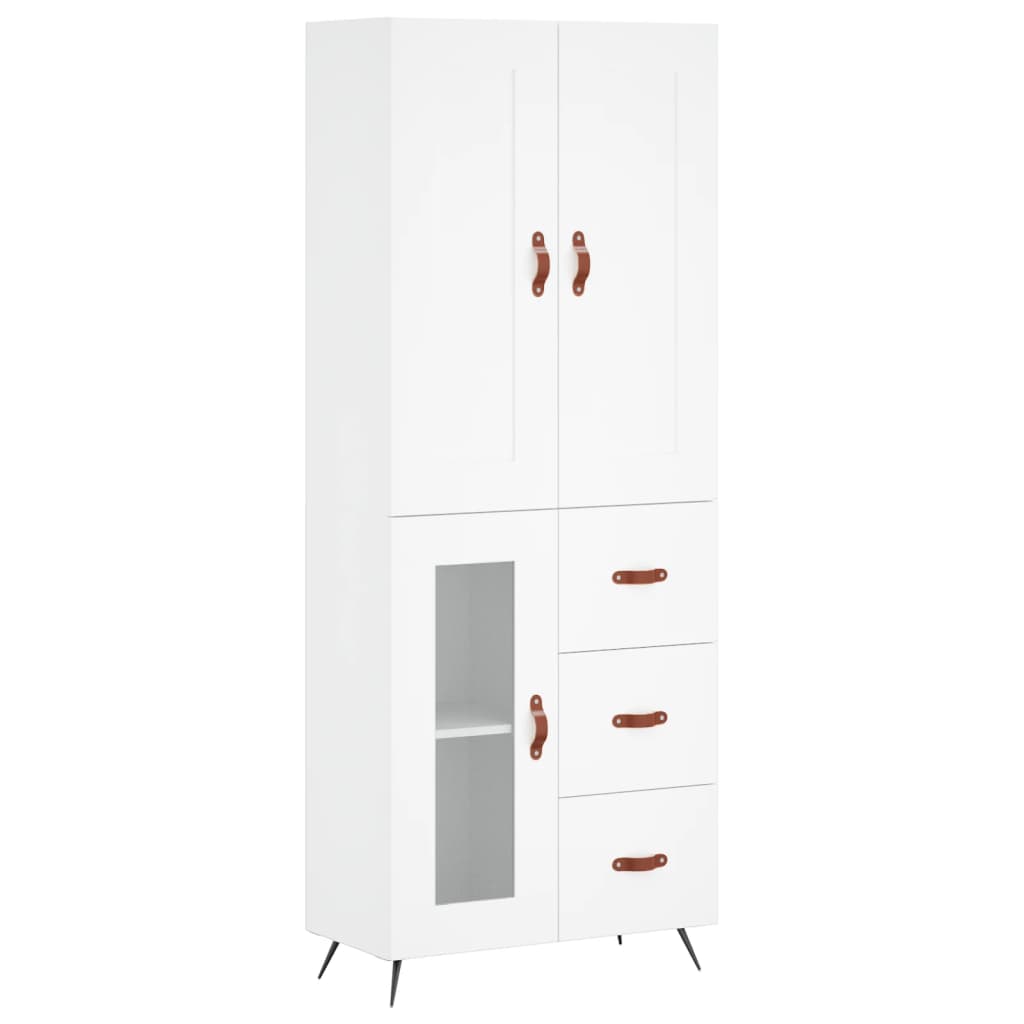 Dulap înalt, alb, 69,5x34x180 cm, lemn compozit GartenMobel Dekor
