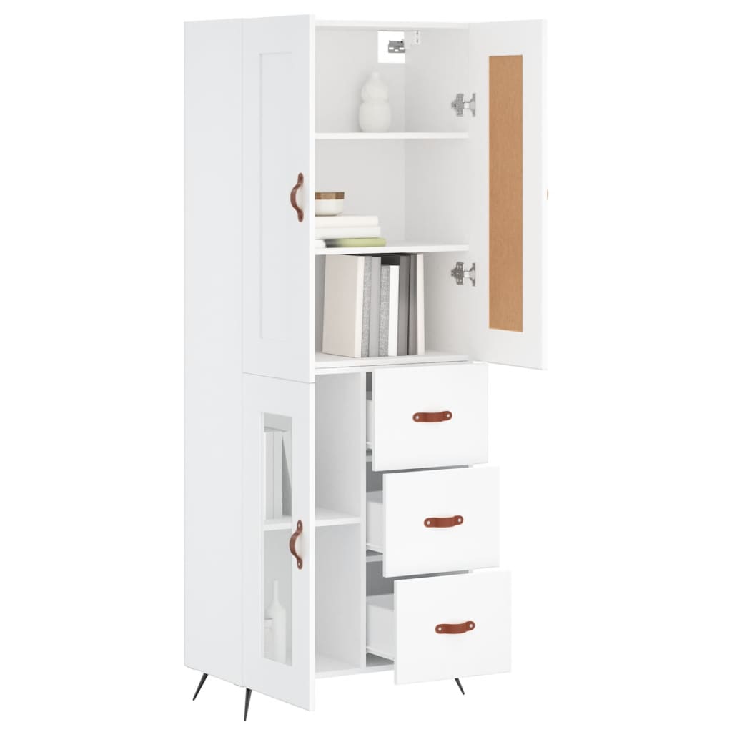 Dulap înalt, alb, 69,5x34x180 cm, lemn compozit GartenMobel Dekor