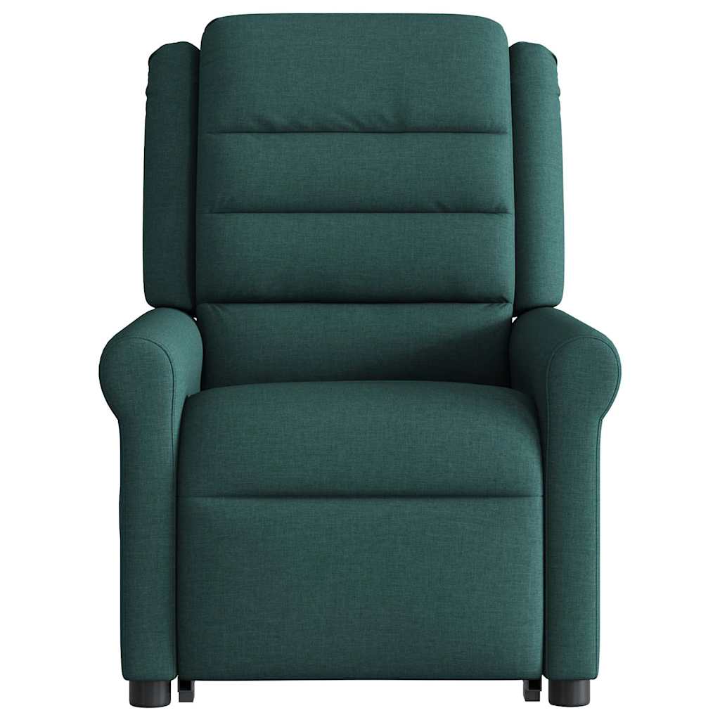 Fotoliu electric masaj rabatabil / ridicare verde închis textil GartenMobel Dekor
