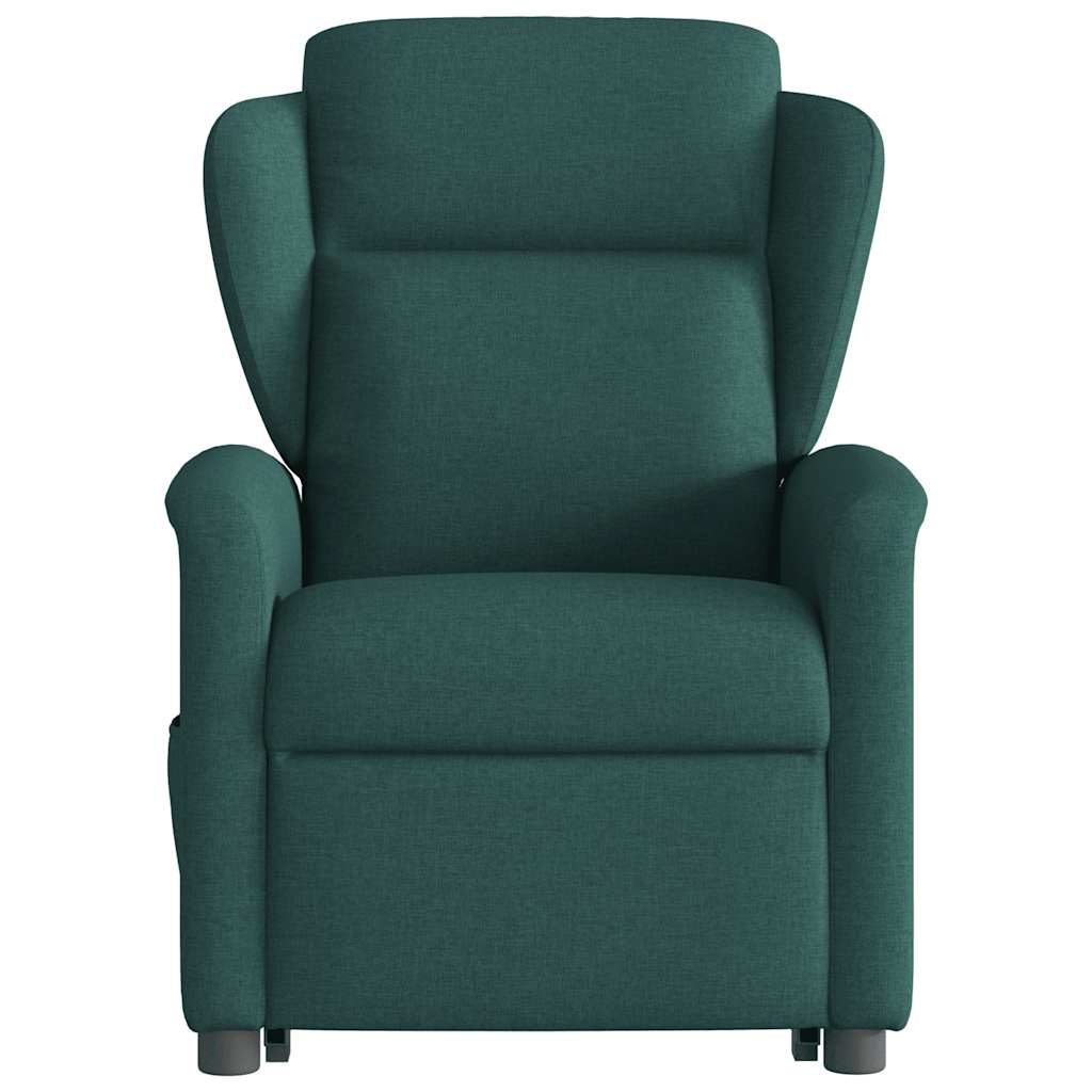 Fotoliu rabatabil ridicare pe verticală, verde închis, textil GartenMobel Dekor