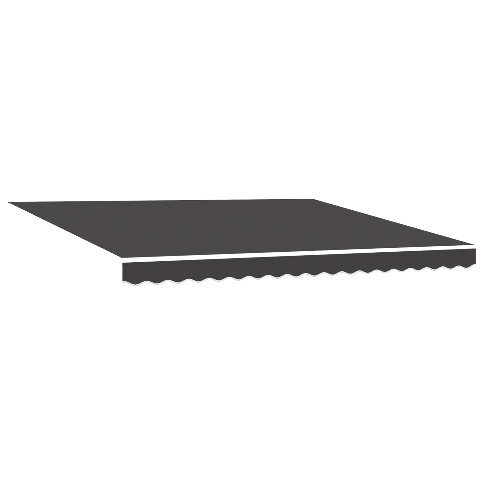Cortina Retractabilă Manual Gri 400 × 300 cm Aluminiu, țesătură GartenMobel Dekor