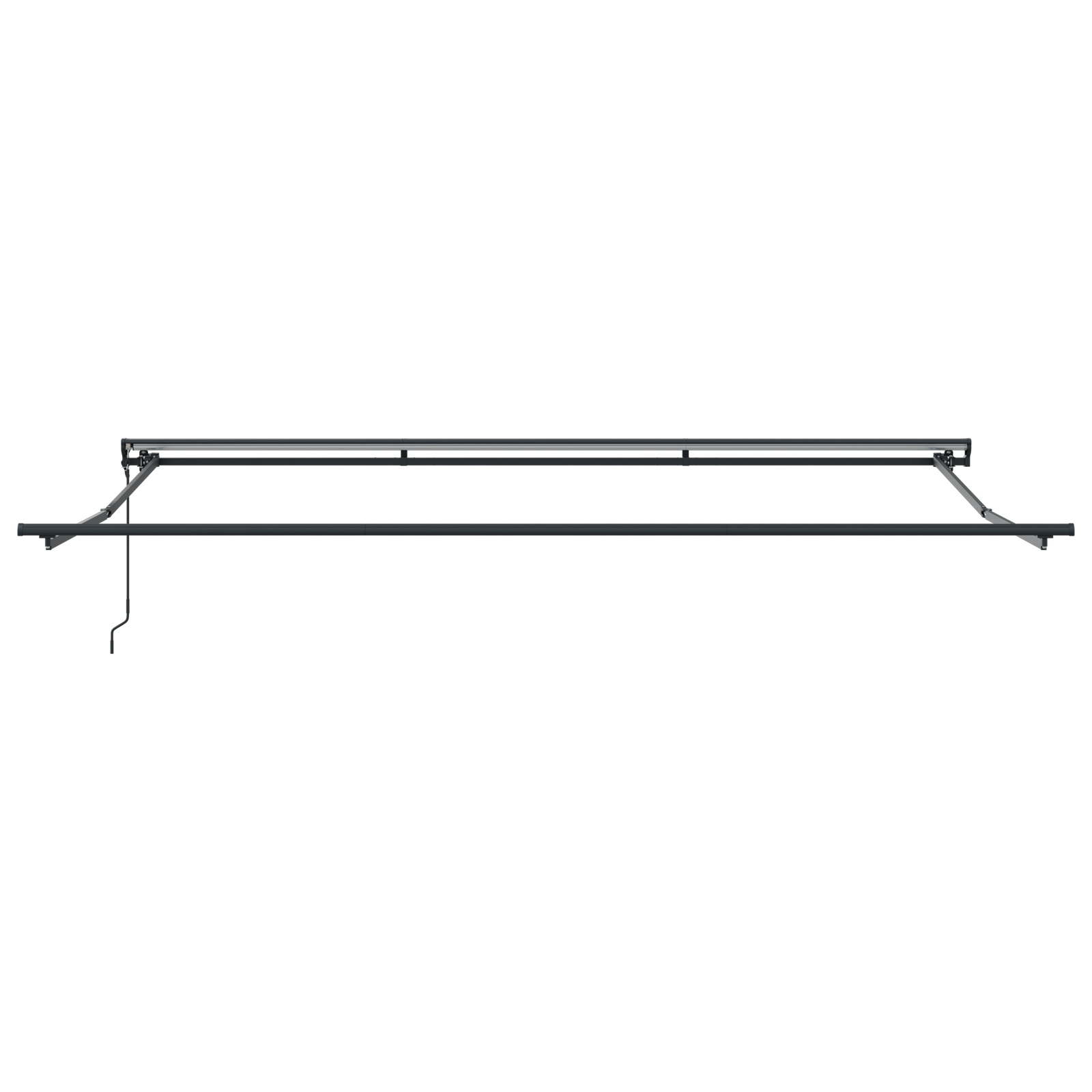 Cortina Retractabilă Manual Gri 400 × 300 cm Aluminiu, țesătură GartenMobel Dekor