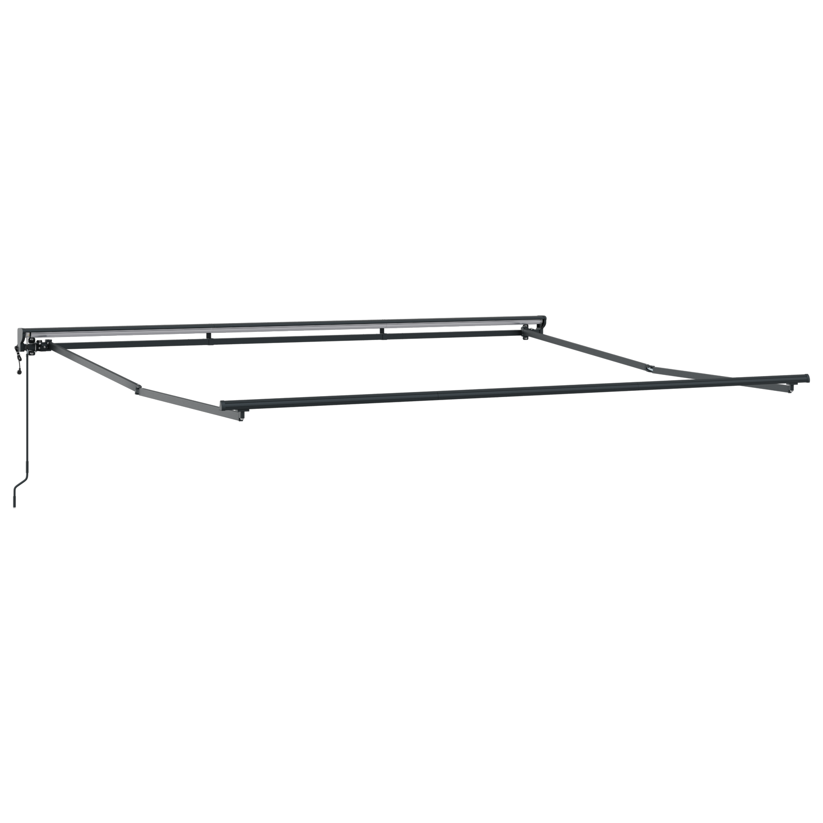 Cortina Retractabilă Manual Gri 400 × 300 cm Aluminiu, țesătură GartenMobel Dekor