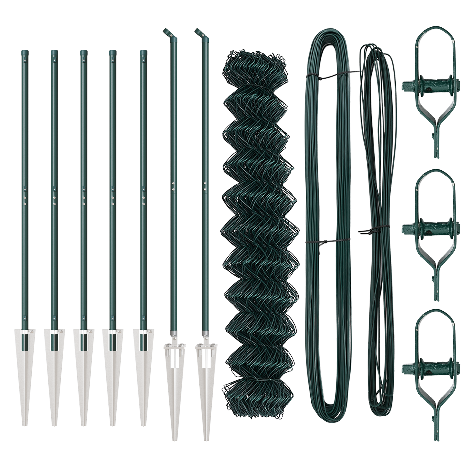 Plasă de sârmă în lanț cu stâlpi Verde 1.2 x 10 m GartenMobel Dekor