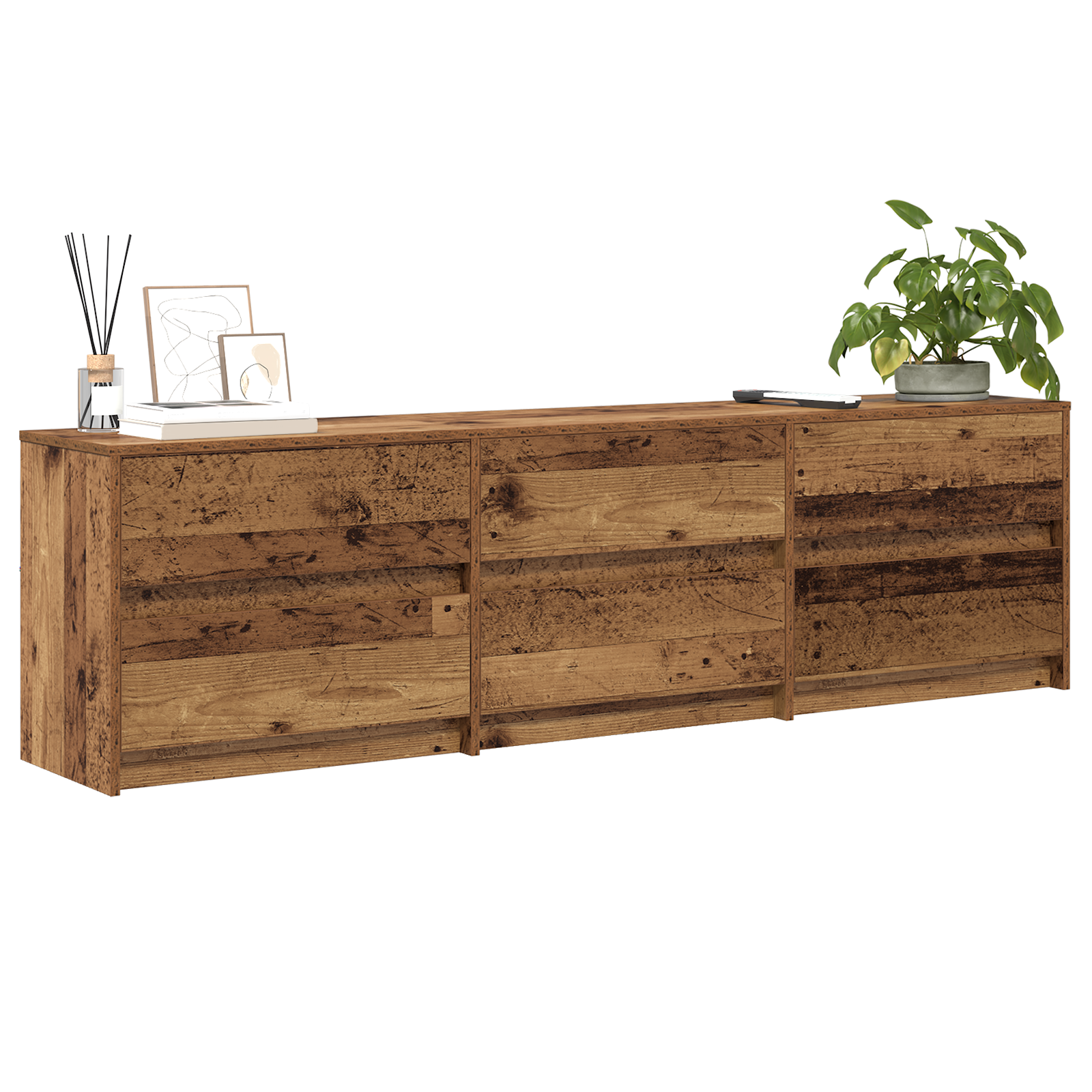 Cabinet TV Lemn vechi Lemn laminat și placaj din particule GartenMobel Dekor