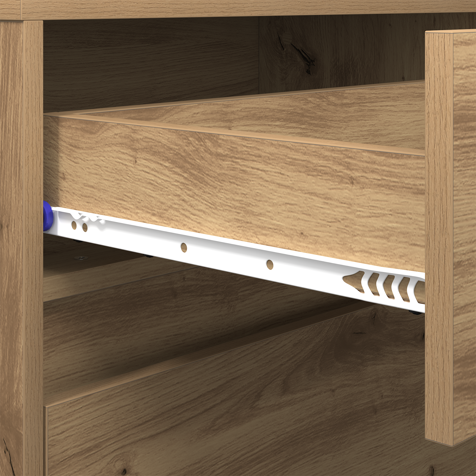 Cabinet TV cu lumini cu bandă LED cu sertar cu depozitare Maro 181 x 34 x 50 cm GartenMobel Dekor