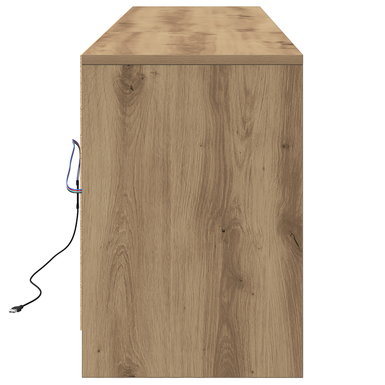 Cabinet TV cu lumini cu bandă LED cu sertar cu depozitare Maro 181 x 34 x 50 cm GartenMobel Dekor