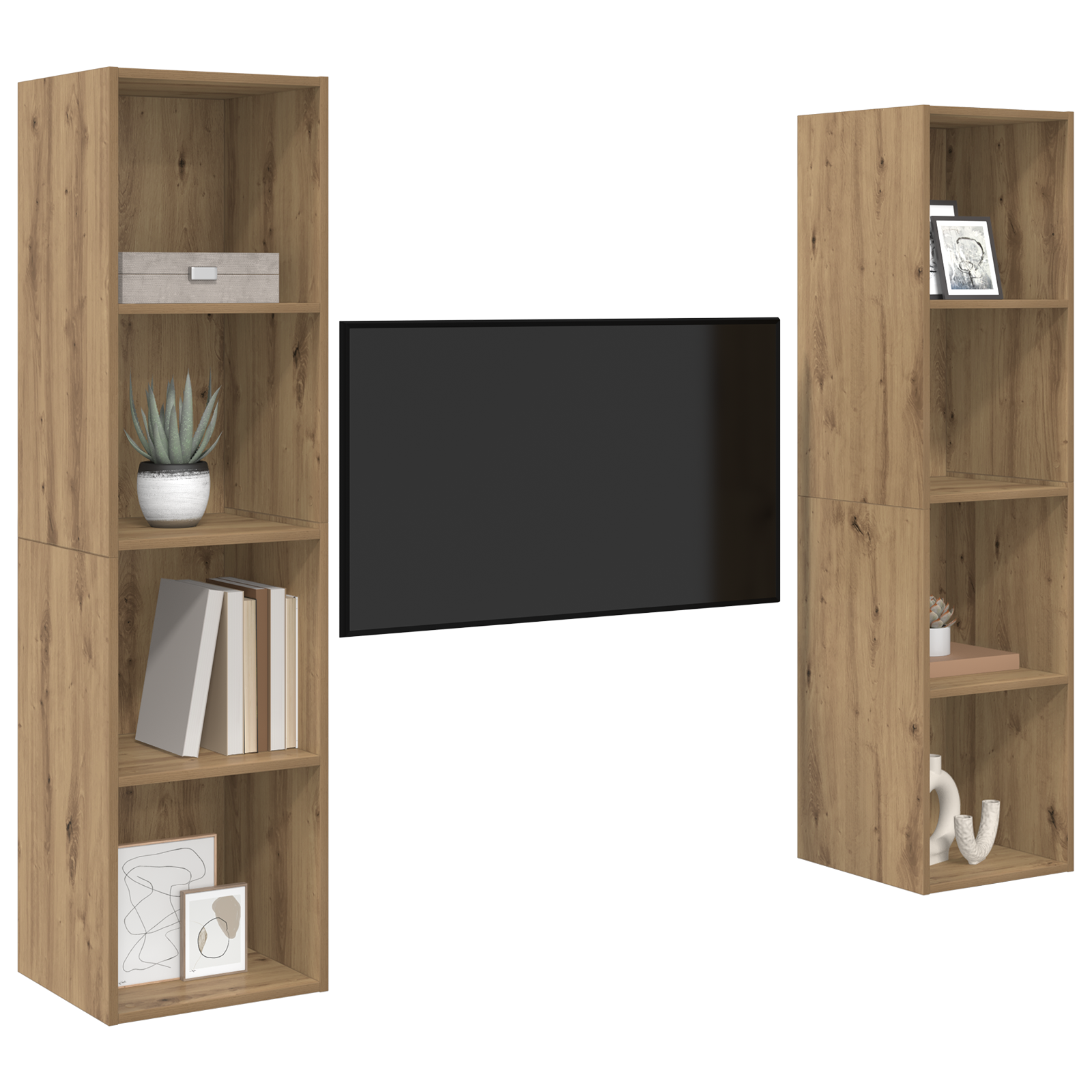 Set comodă TV 2 pcs Maro 37 x 37 x 142.5 cm Lemn compozit GartenMobel Dekor