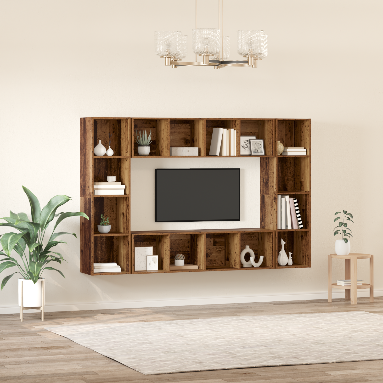 Set comodă TV 4 pcs Maro 37 x 37 x 142.5 cm Lemn compozit GartenMobel Dekor