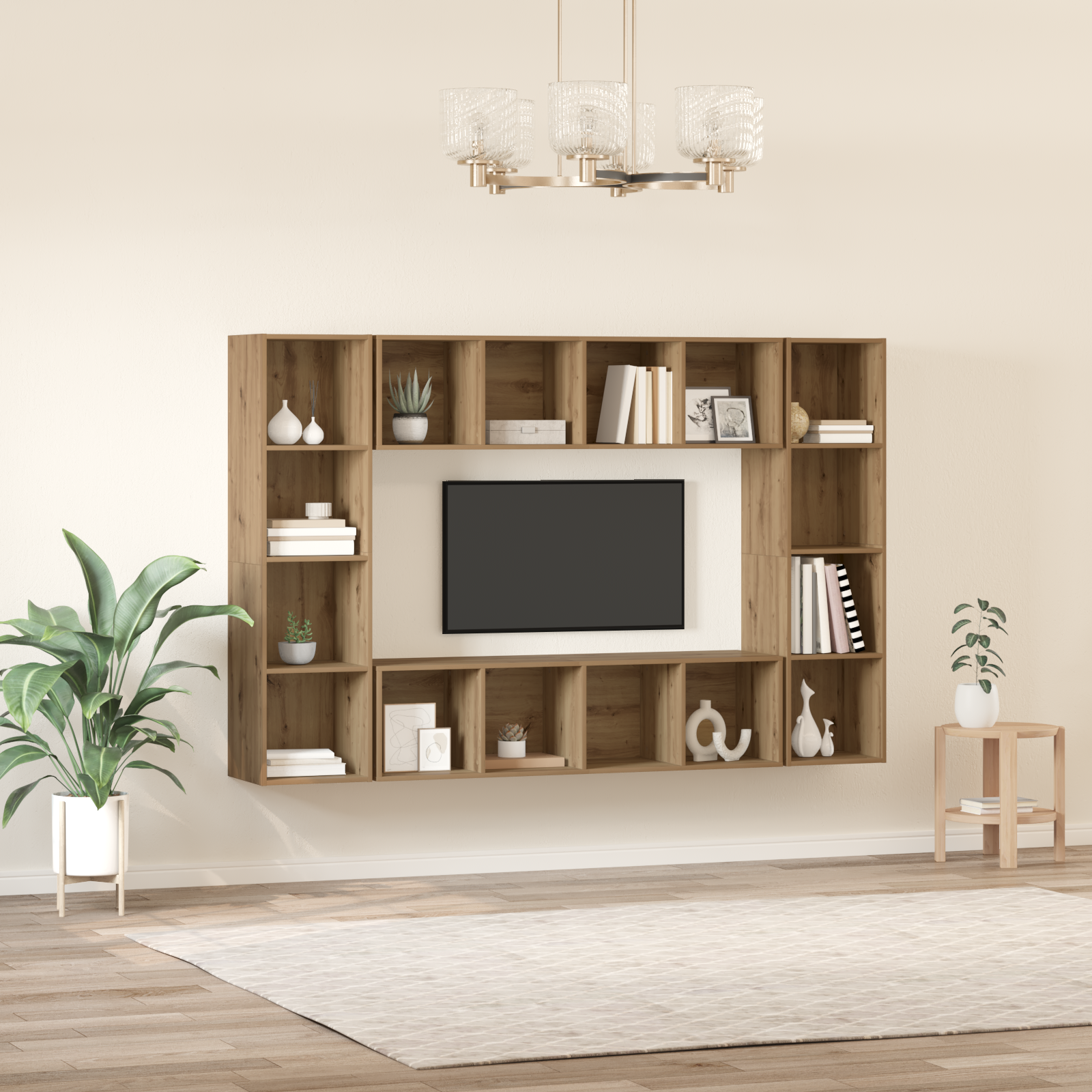 Set comodă TV 4 pcs Maro 37 x 37 x 142.5 cm Lemn compozit GartenMobel Dekor