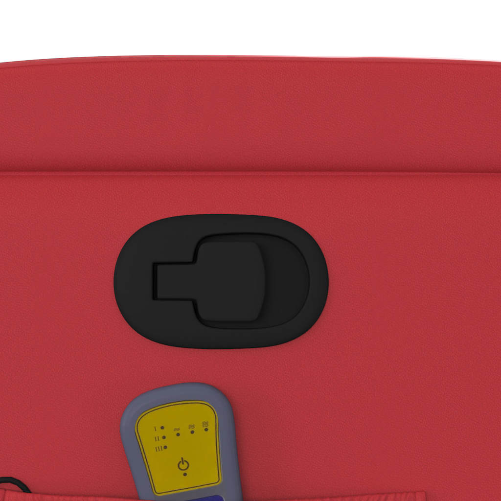 Fotoliu de masaj rabatabil, roșu, piele ecologică GartenMobel Dekor