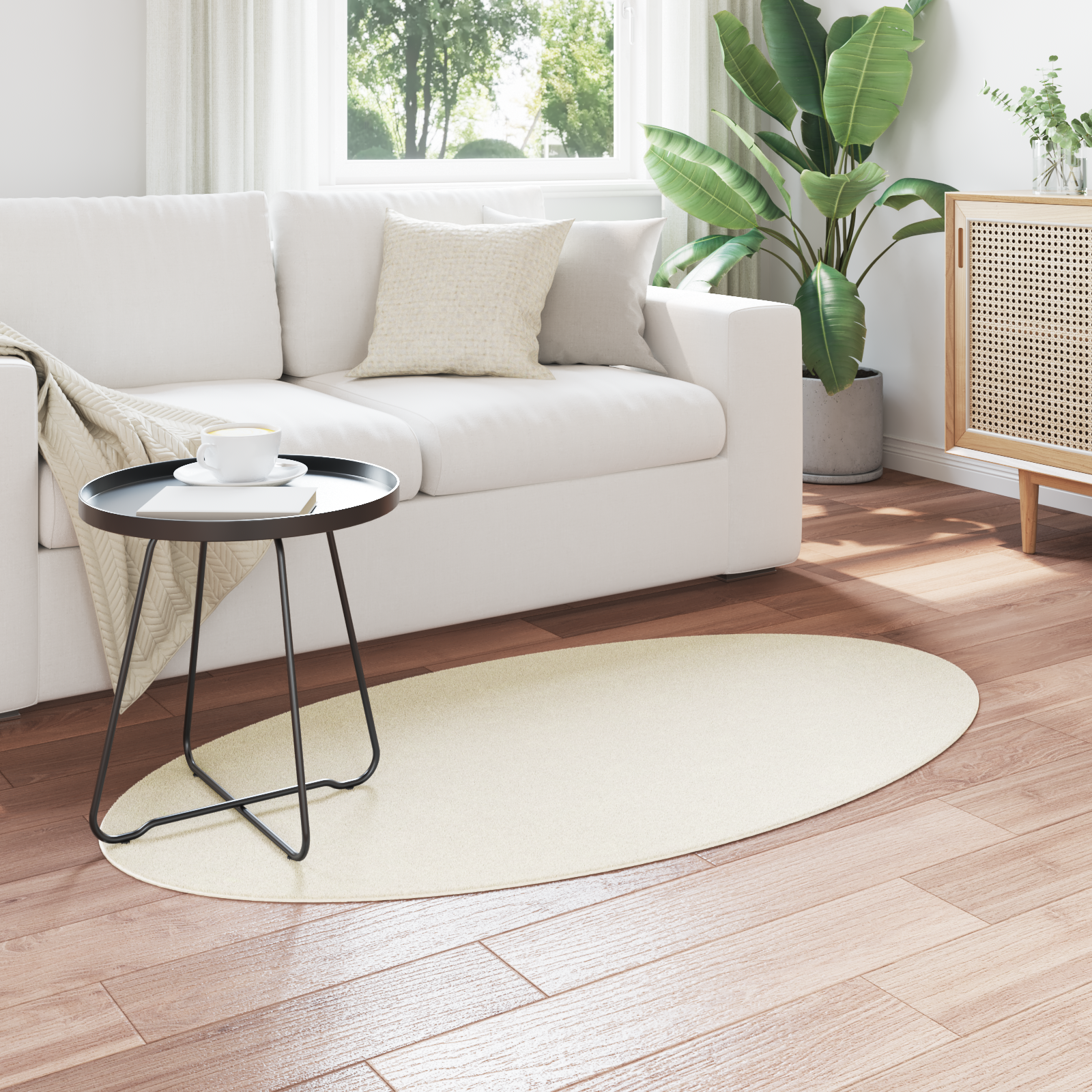 Covoare Crem 80 x 150 cm Poliester GartenMobel Dekor