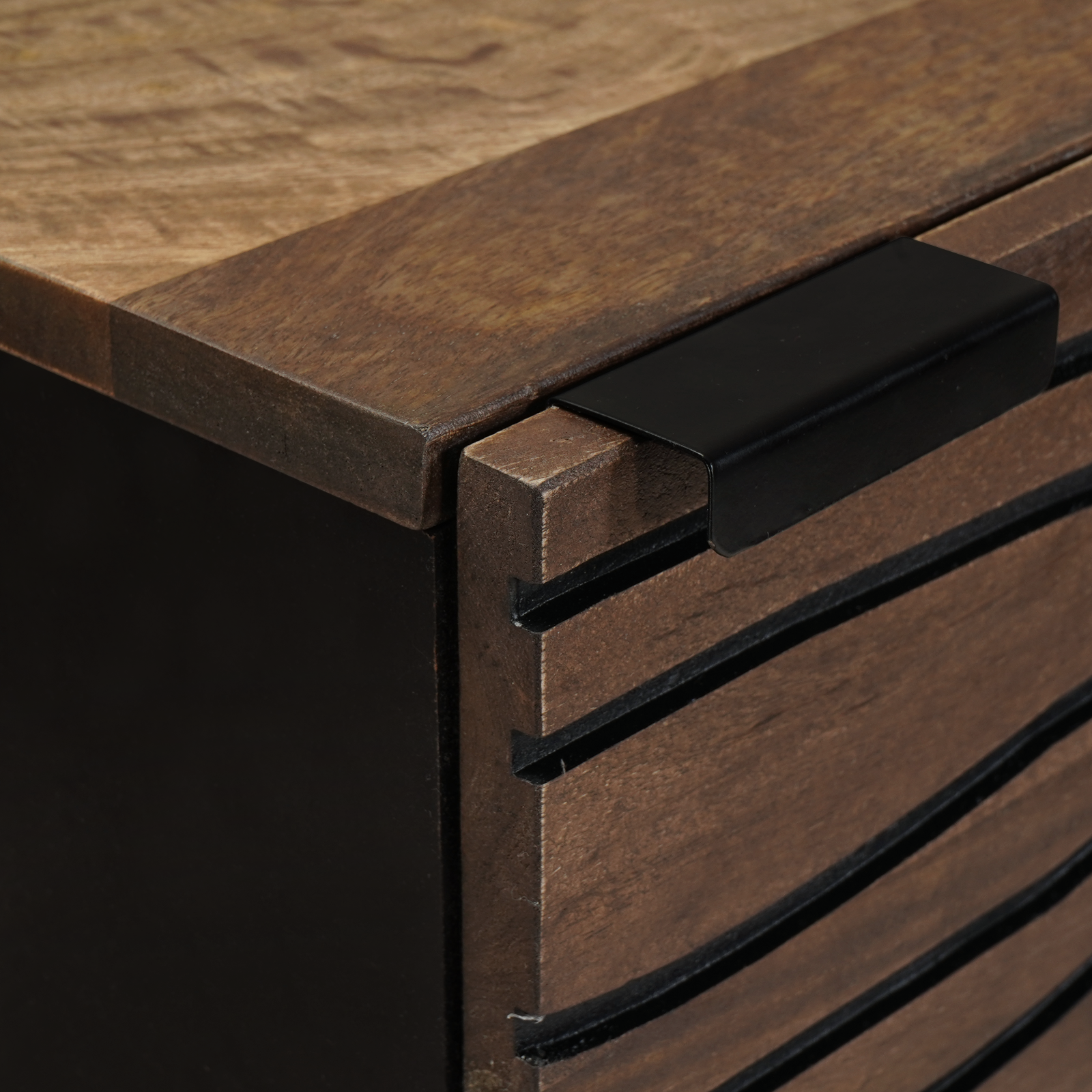 Highboard din lemn de nuc cu raft Altele cu depozitare cu ușă Maro 40 x 33.5 x 110 cm GartenMobel Dekor