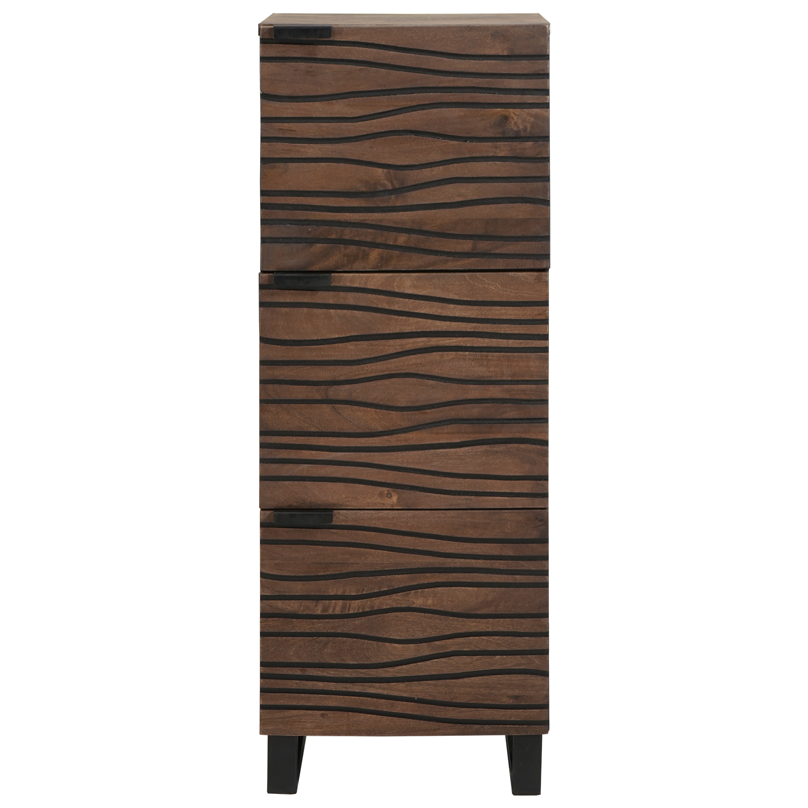 Highboard din lemn de nuc cu raft Altele cu depozitare cu ușă Maro 40 x 33.5 x 110 cm GartenMobel Dekor