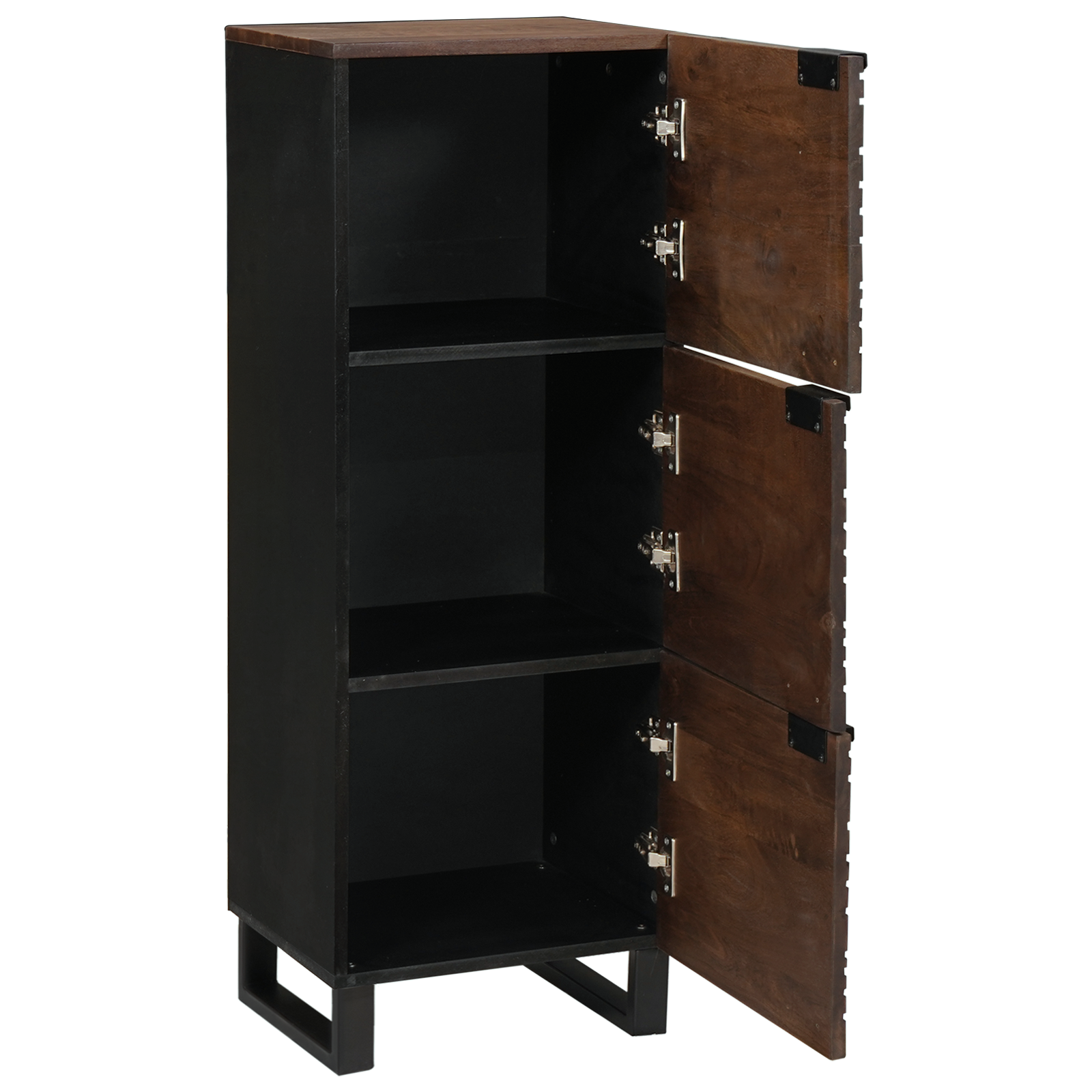 Highboard din lemn de nuc cu raft Altele cu depozitare cu ușă Maro 40 x 33.5 x 110 cm GartenMobel Dekor
