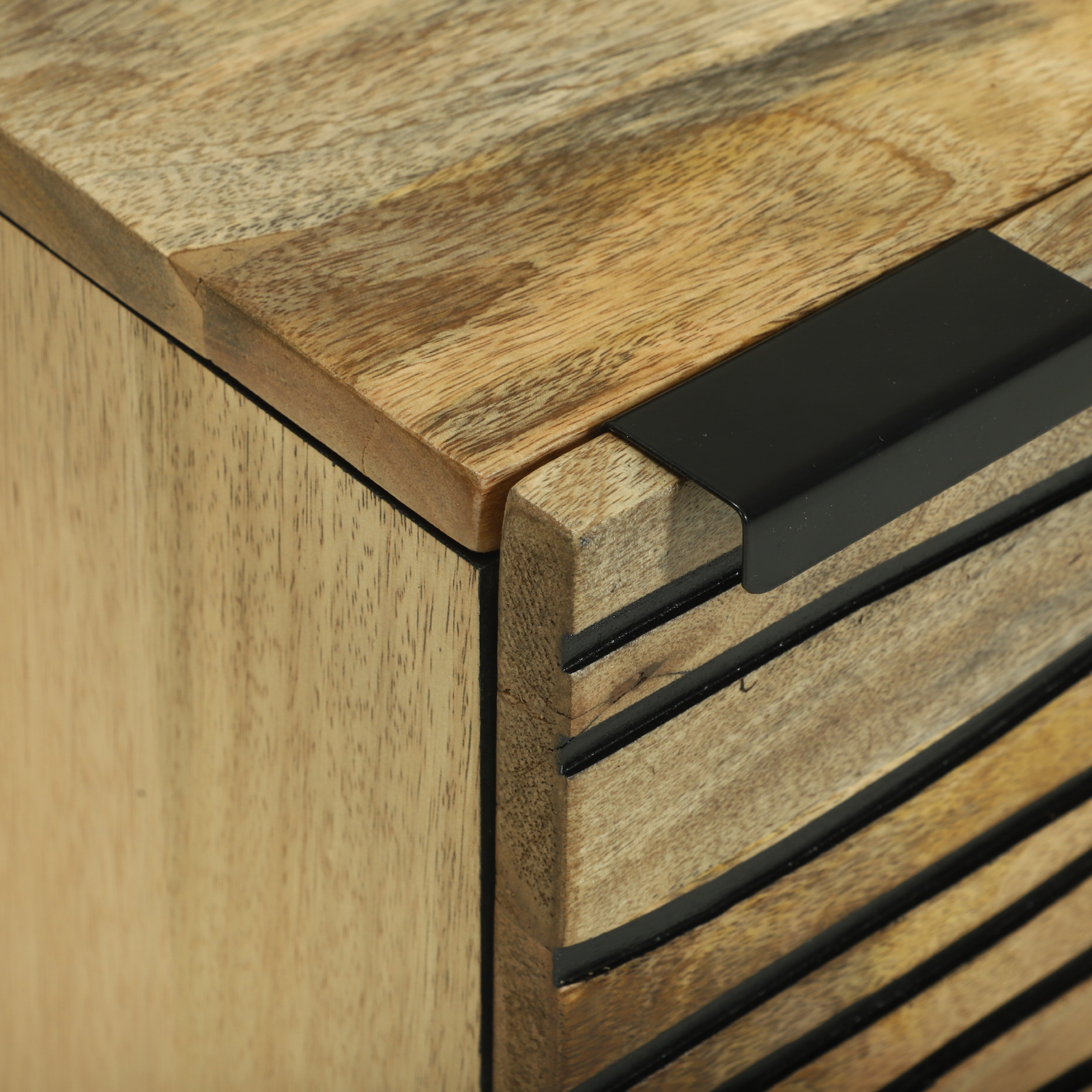 Mese de noptieră Maro și negru 40 x 33.5 x 46 cm GartenMobel Dekor