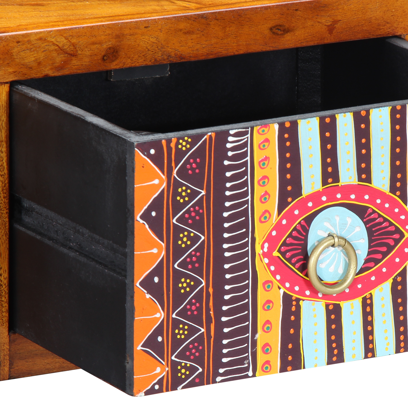 Noptieră Maro, multicolor 35 x 30 x 22 cm Lemn masiv de acacia GartenMobel Dekor