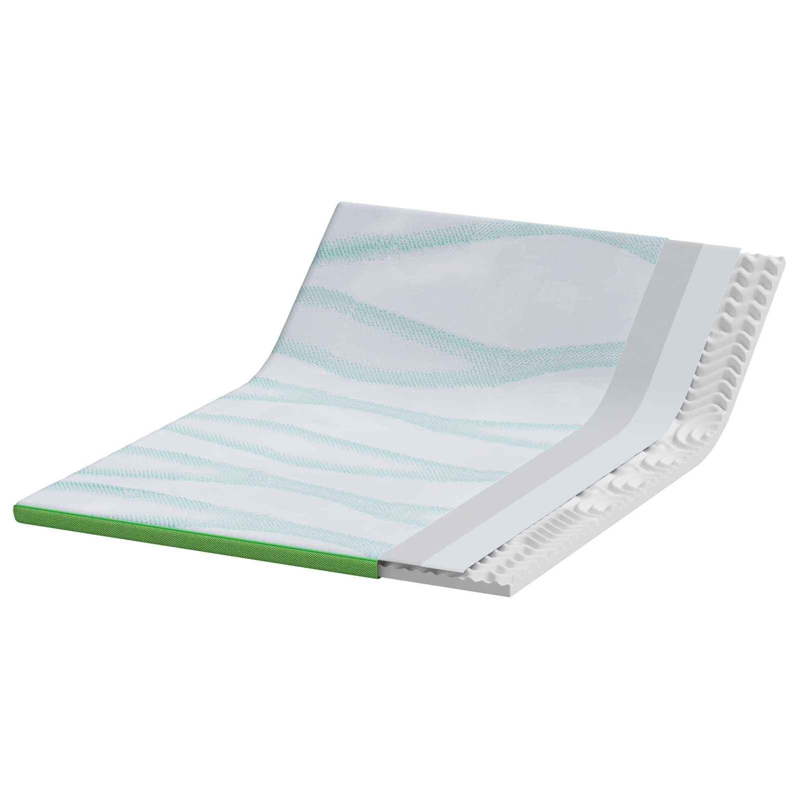 Păturile pentru saltea Alb și Verde 160 x 200 cm GartenMobel Dekor