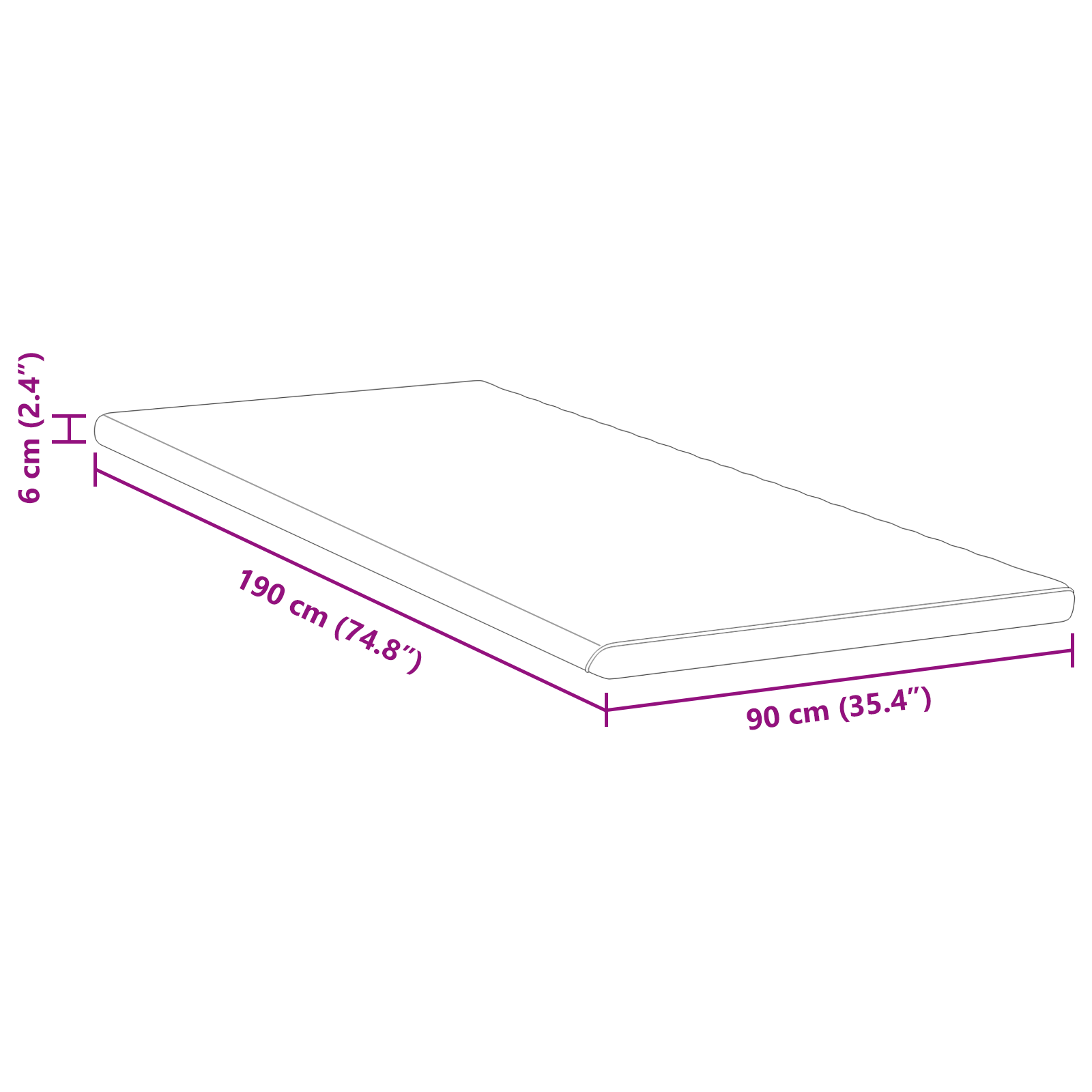 Păturile pentru saltea Alb și Verde 90 x 190 cm GartenMobel Dekor