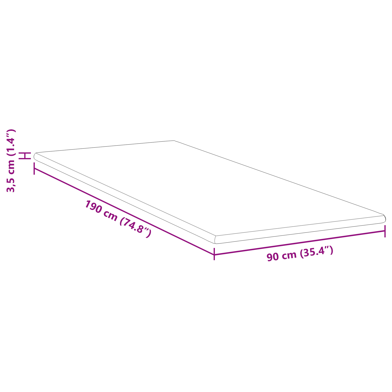 Păturile pentru saltea Alb 90 x 190 cm GartenMobel Dekor