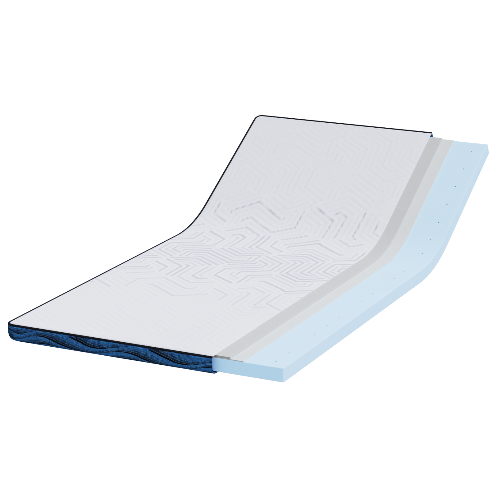 Păturile pentru saltea Alb și albastru 90 x 200 cm GartenMobel Dekor