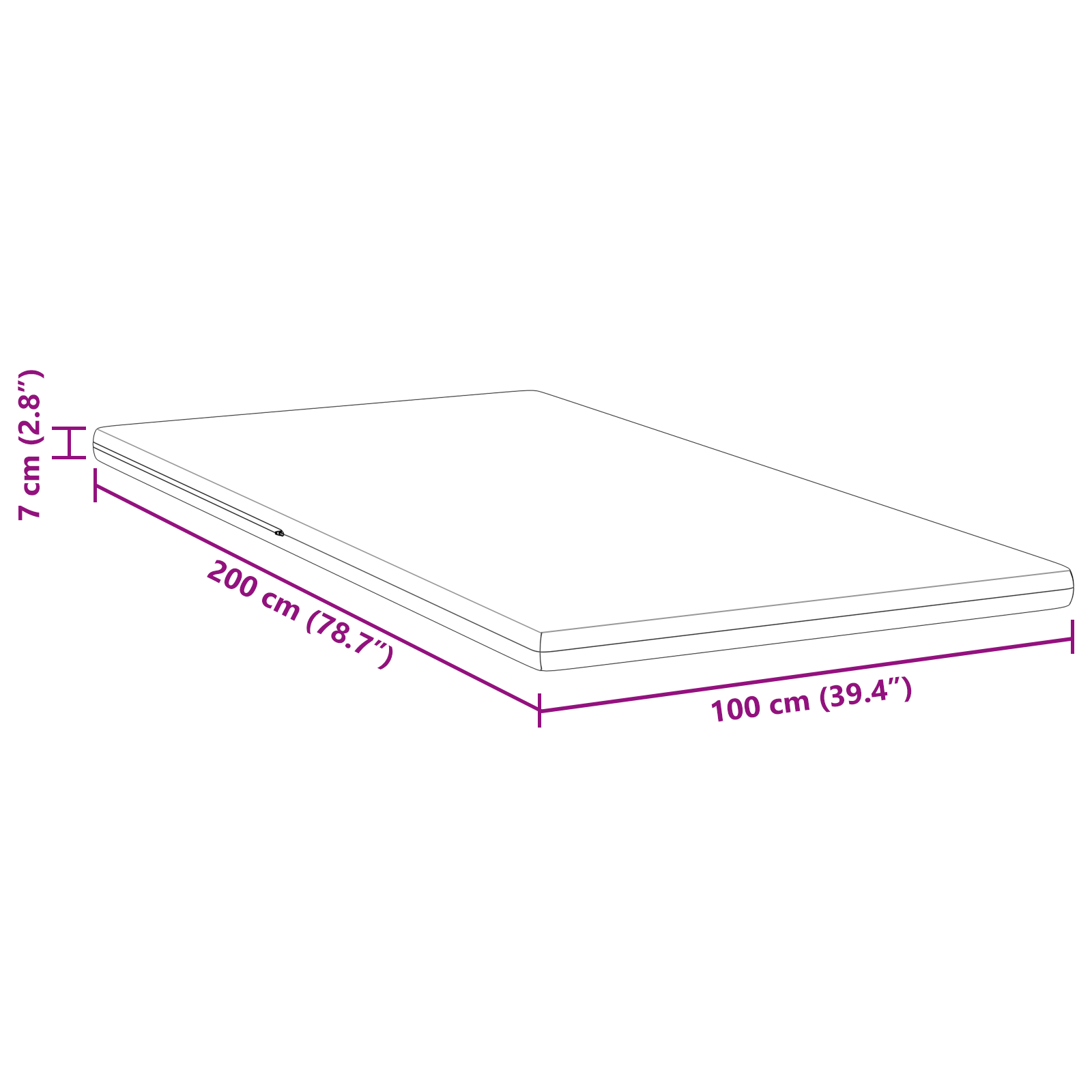 Păturile pentru saltea Alb 100 x 200 cm GartenMobel Dekor