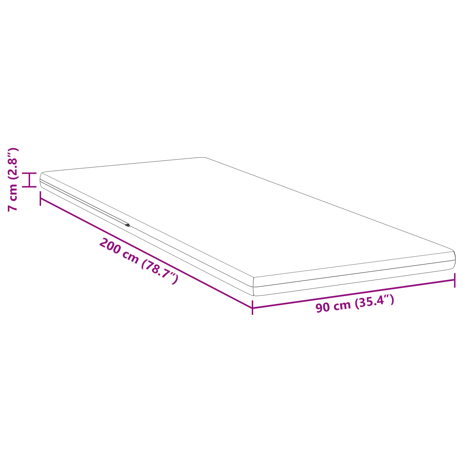 Păturile pentru saltea Alb 90 x 200 cm GartenMobel Dekor