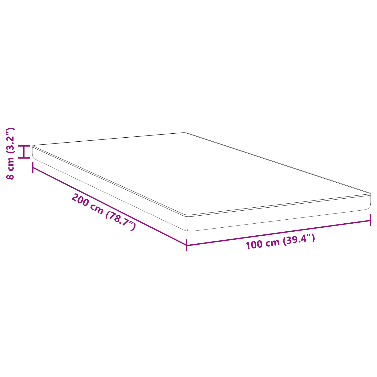 Păturile pentru saltea Alb și albastru 100 x 200 cm GartenMobel Dekor