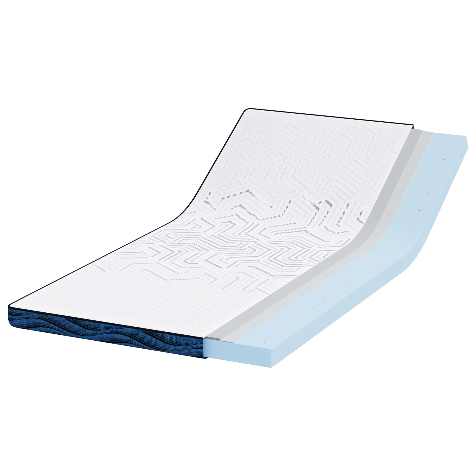 Păturile pentru saltea Alb și albastru 100 x 200 cm GartenMobel Dekor