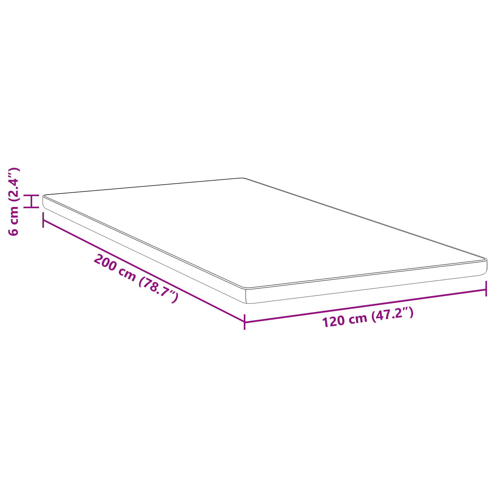Păturile pentru saltea Alb și albastru 120 x 200 cm GartenMobel Dekor