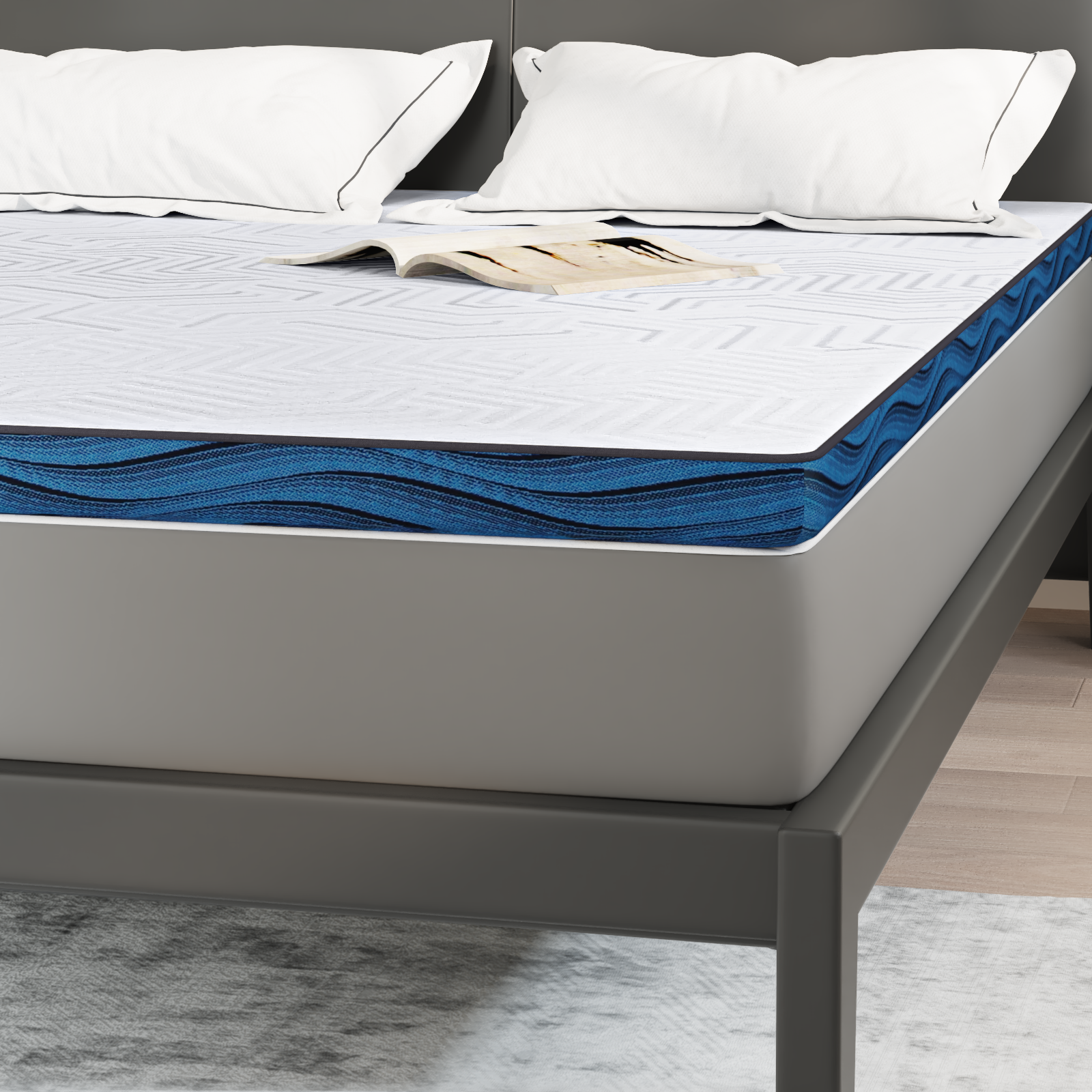 Păturile pentru saltea Alb și albastru 140 x 190 cm GartenMobel Dekor