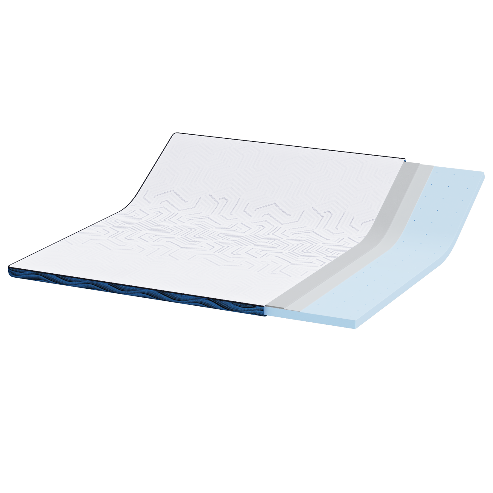 Păturile pentru saltea Alb și albastru 200 x 200 cm GartenMobel Dekor