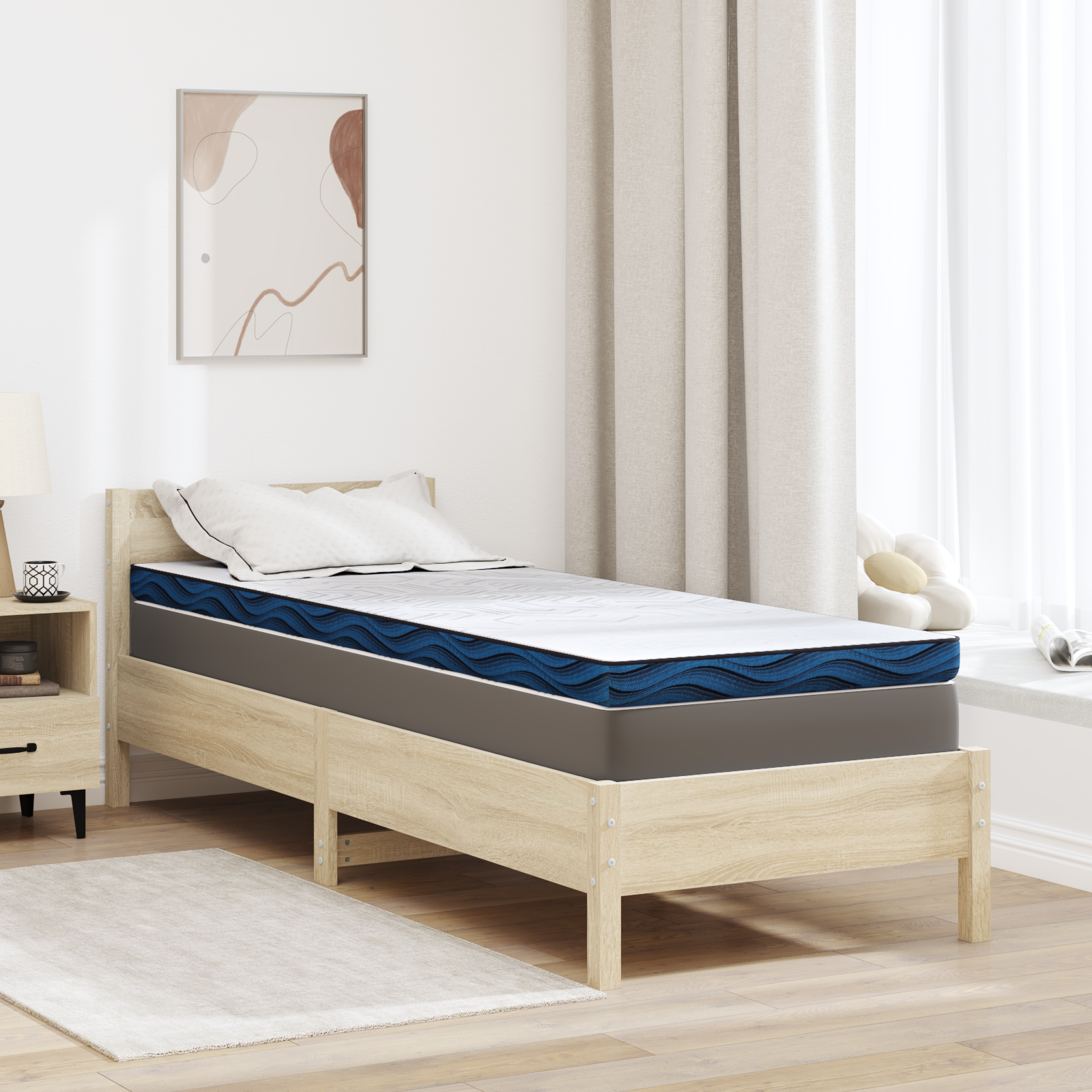 Păturile pentru saltea Alb și albastru 70 x 200 cm GartenMobel Dekor