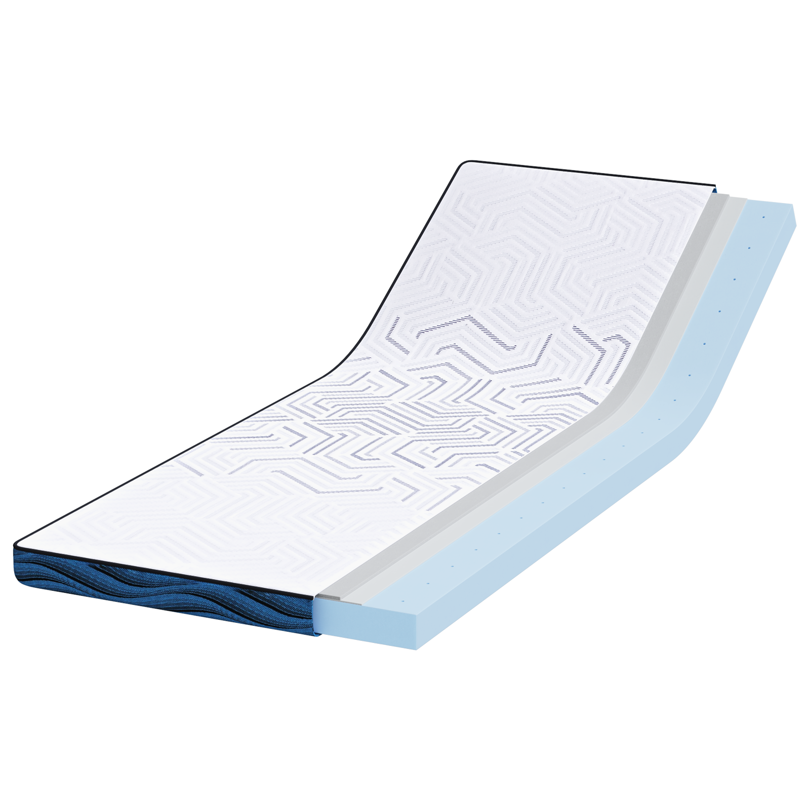 Păturile pentru saltea Alb și albastru 70 x 200 cm GartenMobel Dekor