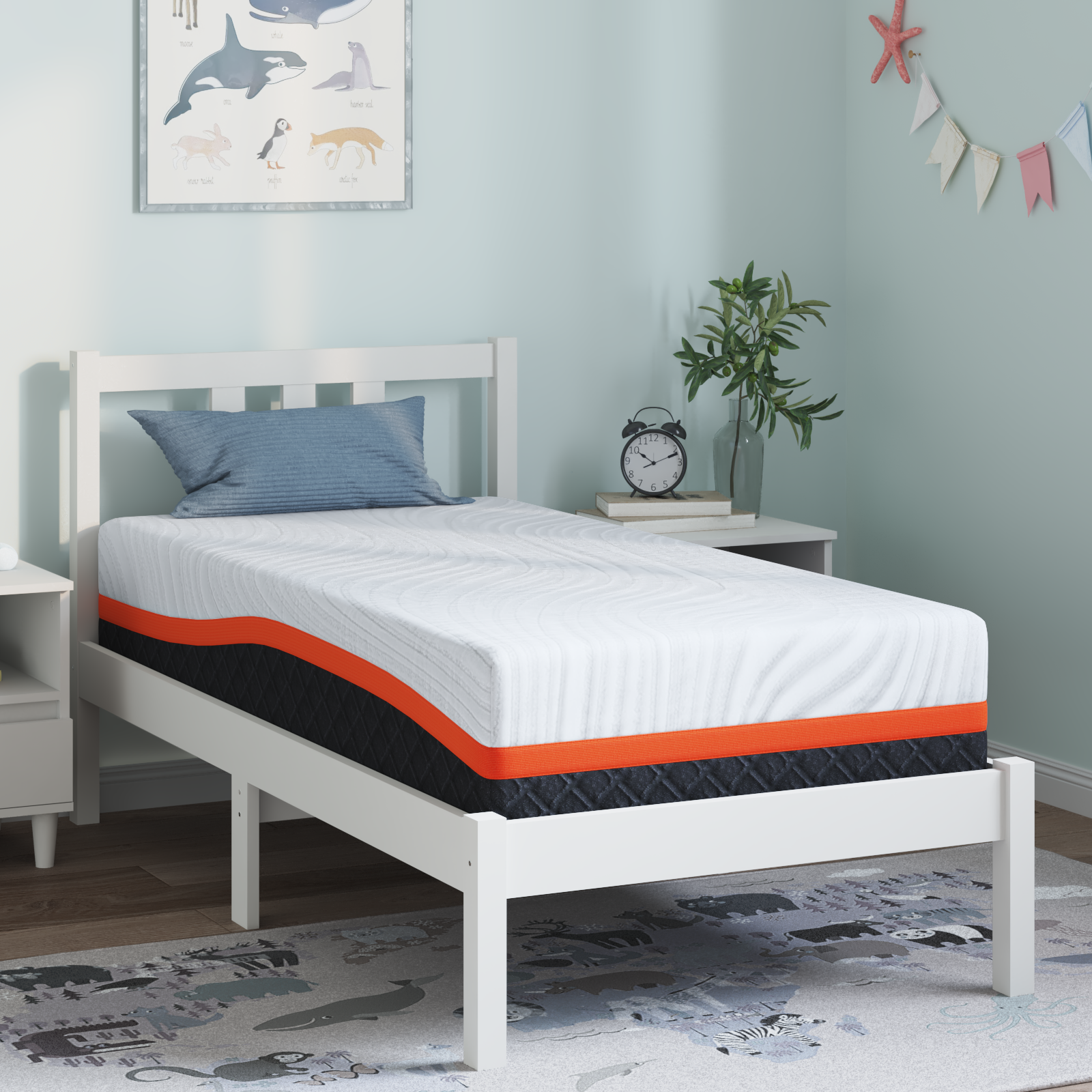 Saltele Alb, Gri 80 x 160 cm GartenMobel Dekor