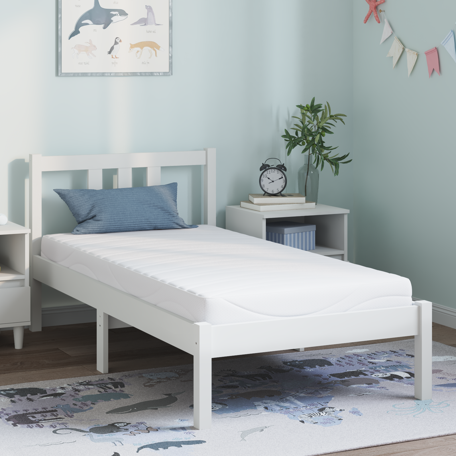 Saltele Alb 80 x 160 cm Țesătură din 100% poliester GartenMobel Dekor