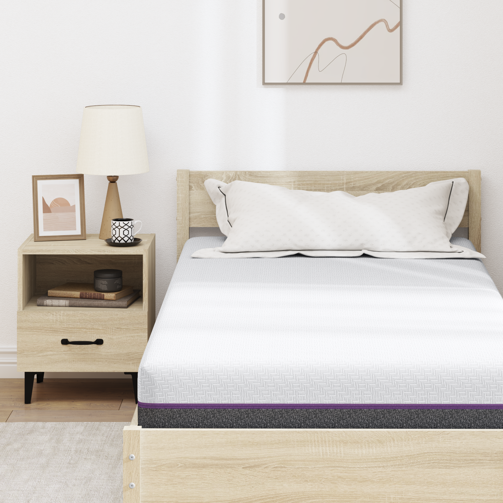 Saltele Alb și gri Țesătură jacquard din poliester 100% GartenMobel Dekor