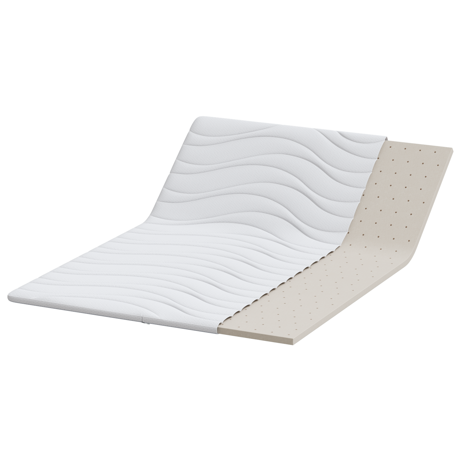 Păturile pentru saltea Alb 140 x 200 cm Polyester fără adeziv GartenMobel Dekor