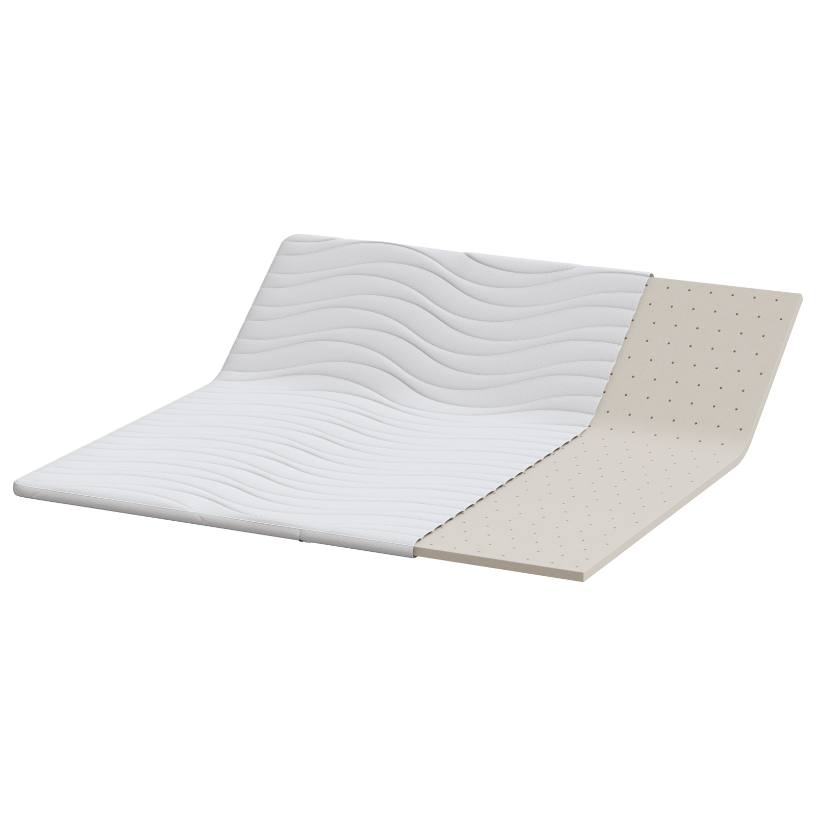 Păturile pentru saltea Alb 180 x 200 cm Polyester fără adeziv GartenMobel Dekor